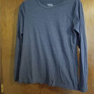 Time and Tru Blue Long Sleeve Shirt